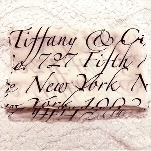 Tiffany & Co | Stole | Tiffany & Co Script Stole | White & Black | Gift Ready!